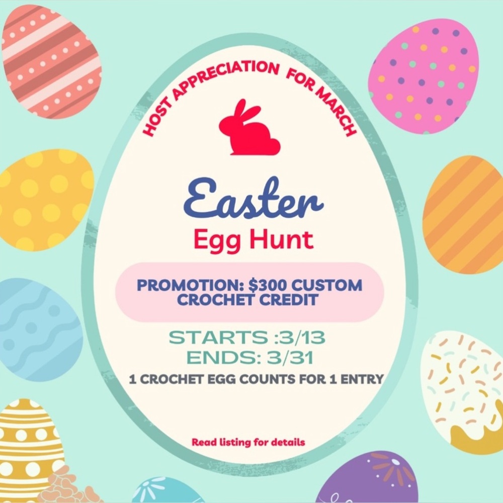 Easter Egg Hunt. 1 Crochet Easter Egg - Picture 7 of 7